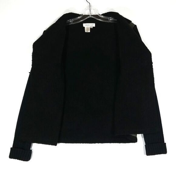 Coldwater Creek Cardigan Women's Medium Button Up Knit With Decorative Flowers - Picture 9 of 9